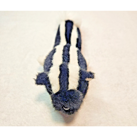 Vintage Skunk Plush Keychain Purse Bag Clip Pouch Rear View Mirror Hanger 14" - Picture 3 of 7